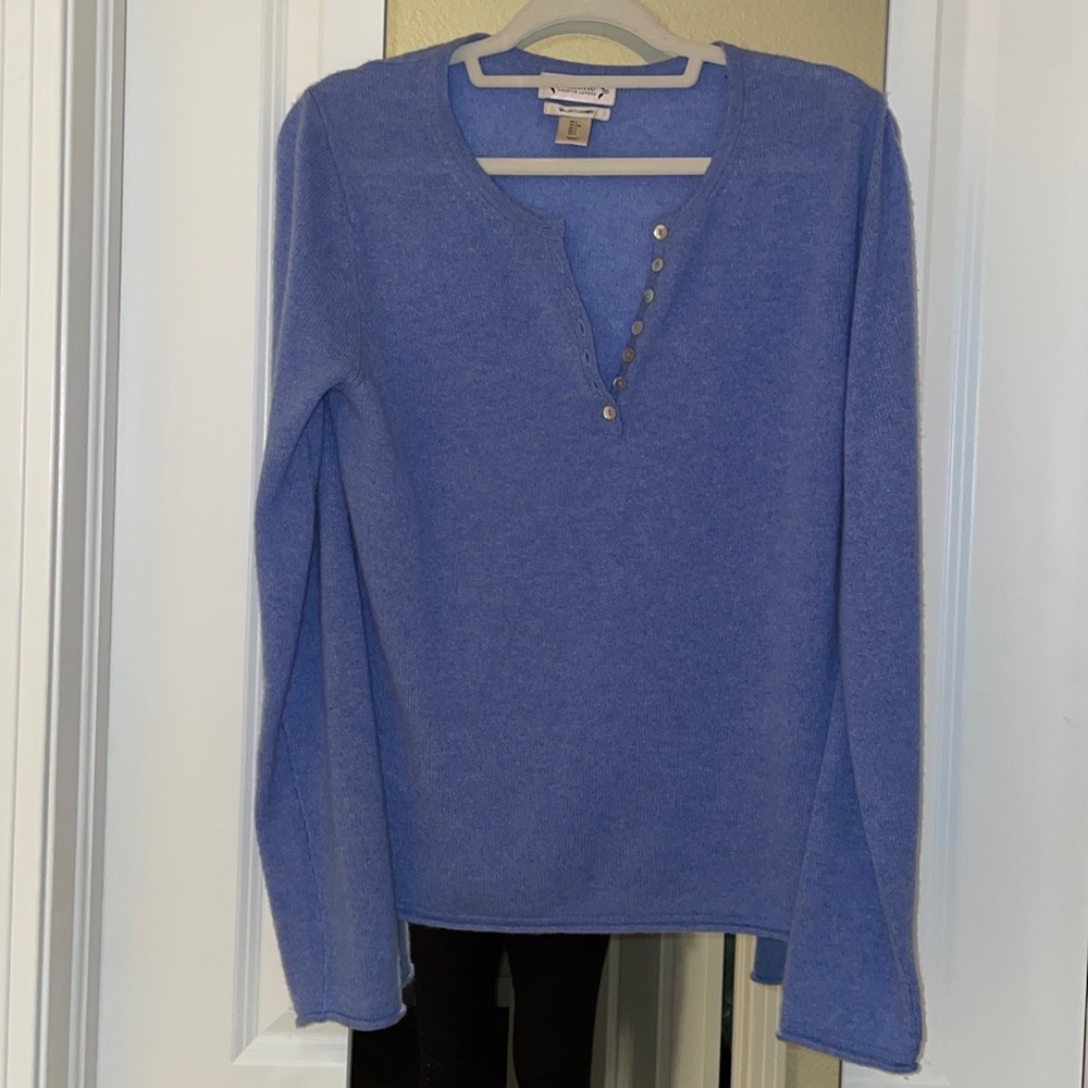 Cashmere sky blue sweater.